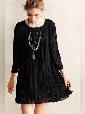 Anthropologie Dear Creatures Pleated Millie Swing Dress